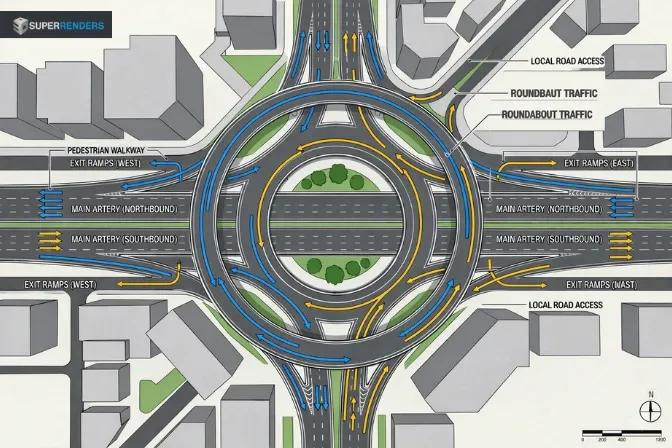 Lane configuration in a City Traffic road system