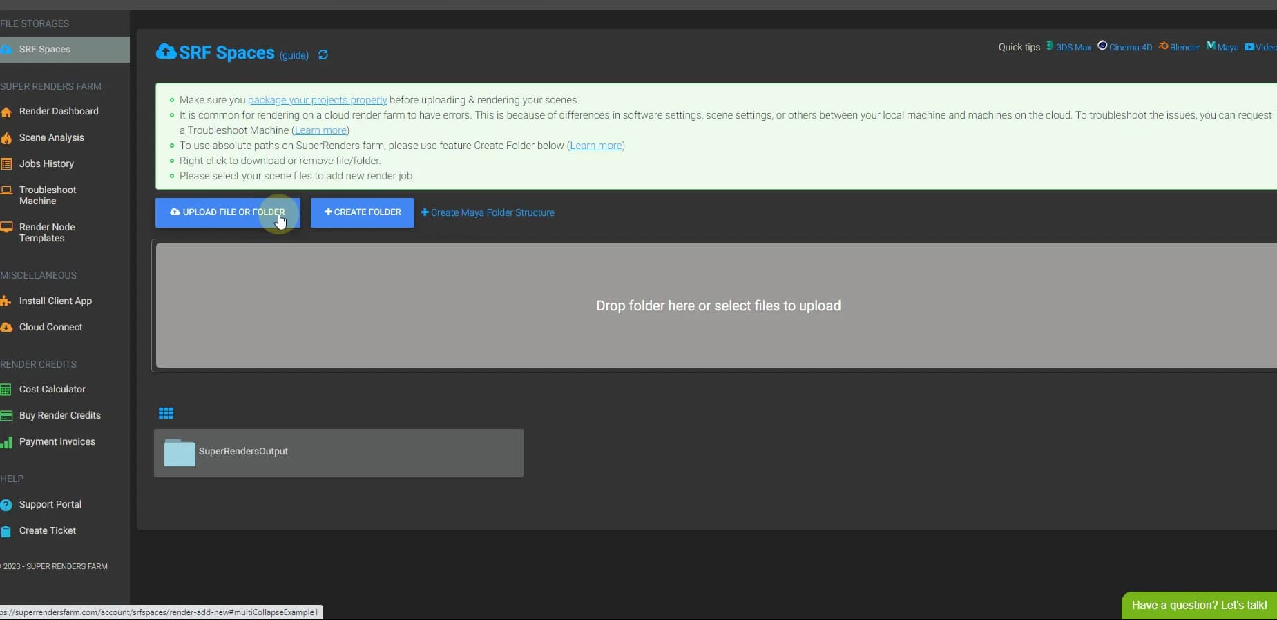 Upload your project files