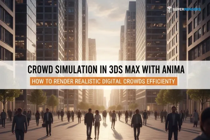 Crowd Simulation in 3ds Max with Anima Plugin: How to Render Realistic Digital Crowds Efficiently