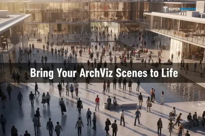 Crowd Simulation in 3ds Max with Anima Plugin: Complete Beginner-Friendly Guide for ArchViz Studios