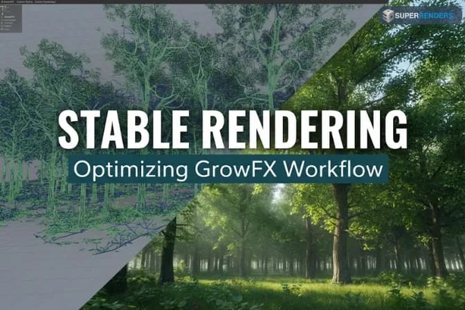 GrowFX Rendering Problems in V-Ray and Corona: Causes, Fixes, and Stable Production Workflows
