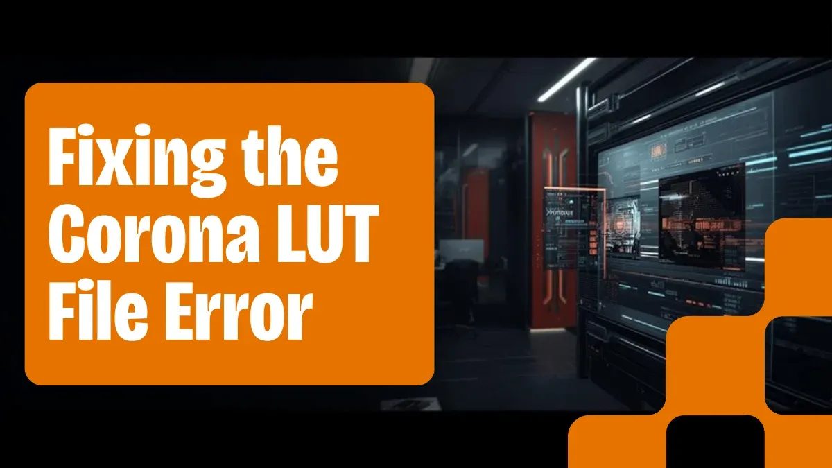 How to Fix "Error Loading LUT File" in Corona Renderer for 3ds Max