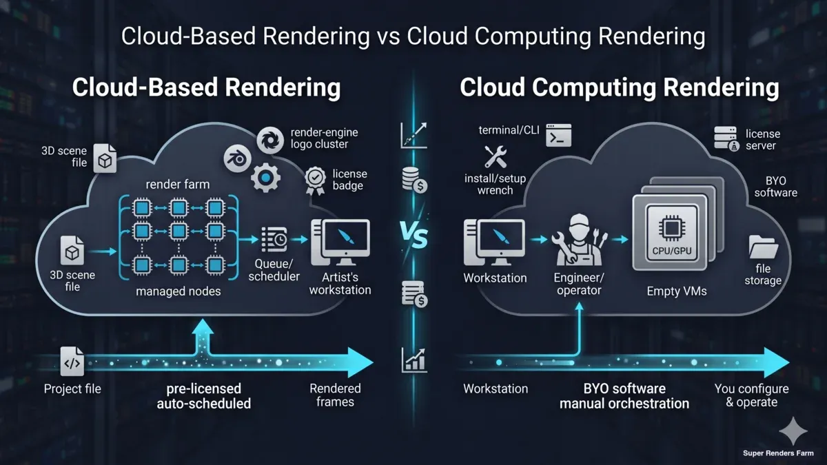 Cloud-Based Rendering vs Cloud Computing Rendering: A 2026 Distinction Guide
