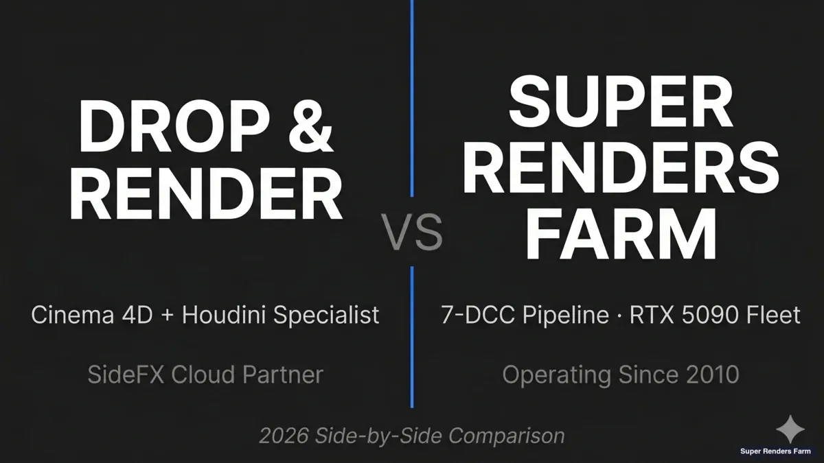 Drop & Render vs Super Renders Farm: A 2026 Side-by-Side Comparison